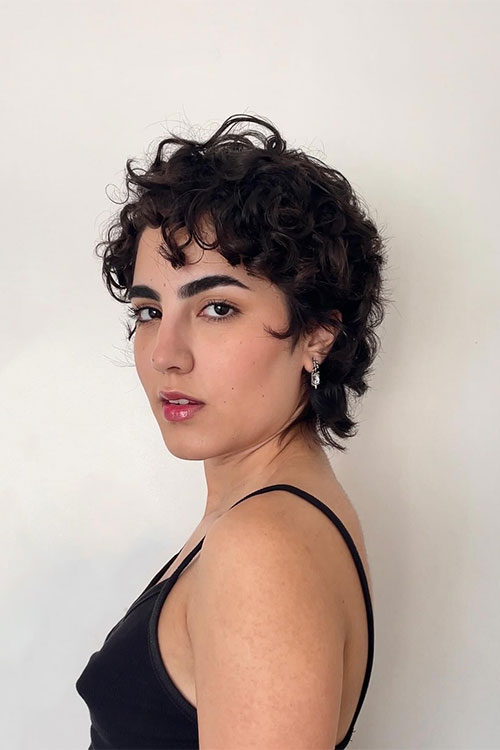 Curly pixie haircut style adds volume and bounce to your hair!