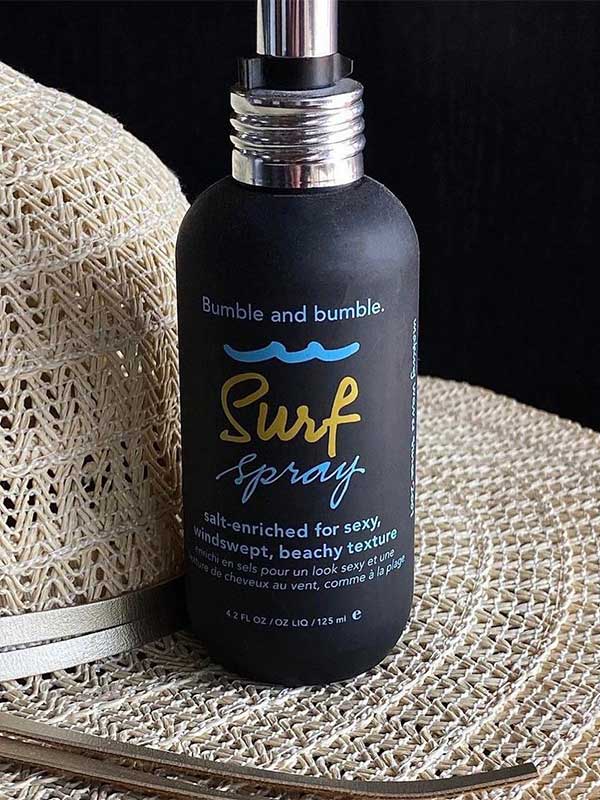 Bumble and Bumble Surf Spray is a texturizing spray to give hair a beachy, tousled look