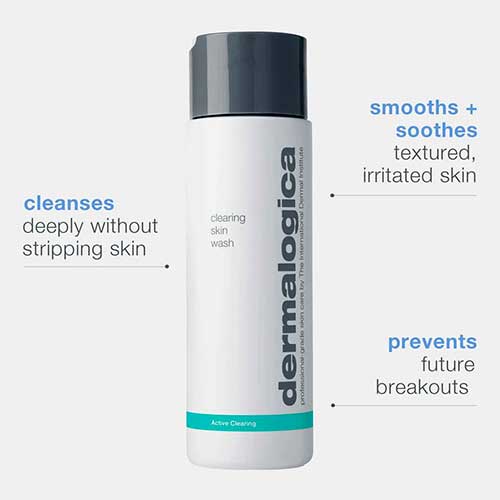 Dermalogica Clearing Skin Wash is effective at removing impurities and excess oil while also helping to clear up acne breakouts
