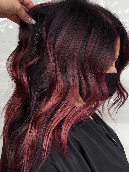 Mulled Wine hair color is one of the best fall hair colors in 2023