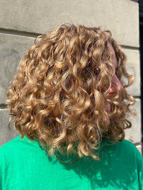 Curly Textured Bob Haircut