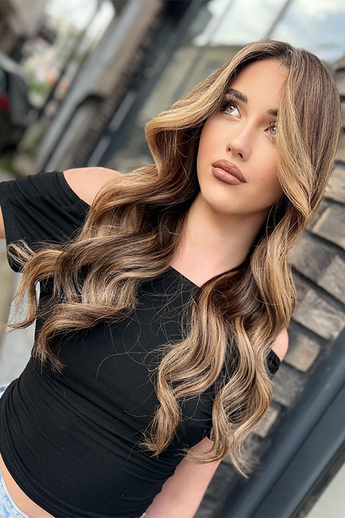 Brown blonde balayage hair