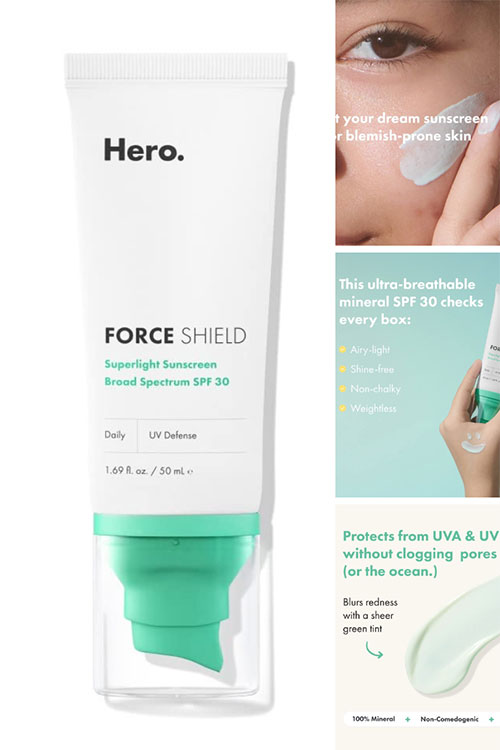 Force Shield Superlight Sunscreen SPF 30 from Hero Cosmetics