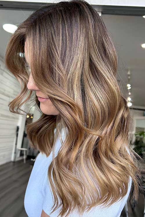 Summer bronde balayage hair color