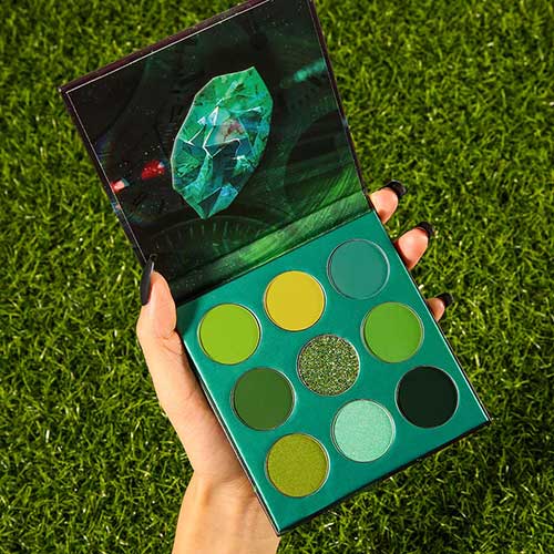 docolor Eyeshadow Palette 9 Colors Green Eyeshadow Palette Highly Pigmented