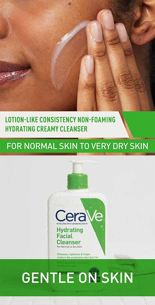 CeraVe Hydrating Facial Cleansers, Moisturizing Face Wash For Dry Skin, Hyaluronic Acid + Ceramides + Glycerin