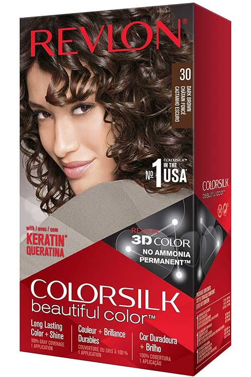 Dark Brown Hair Color from Revlon ColorSilk Permanent Summer Hair Color Dyes