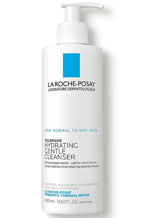 La Roche-Posay Toleriane Hydrating Gentle Face Cleanser, Hydrating Facial Cleanser With Niacinamide + Ceramides