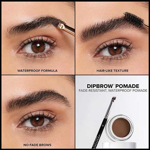 Anastasia Beverly Hills DIPBROW Pomade in a sleek jar, perfect for defining and filling in eyebrows with precision.