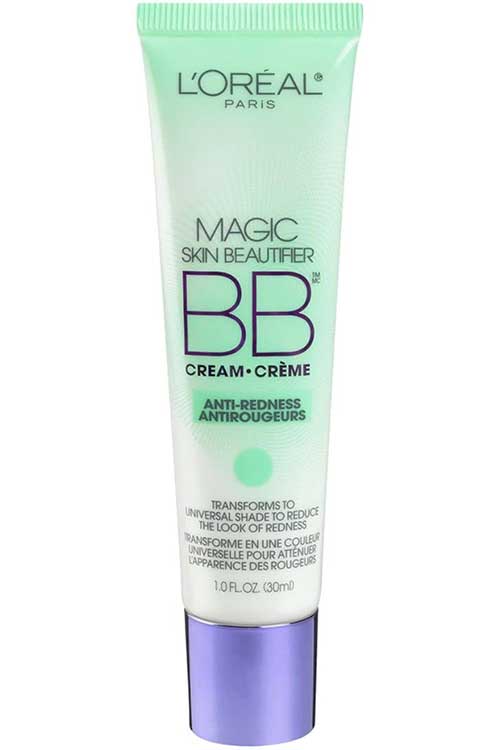 L'Oréal Paris Makeup BB Cream, 1 fl oz, tinted moisturizer designed to reduce redness and enhance skin tone.